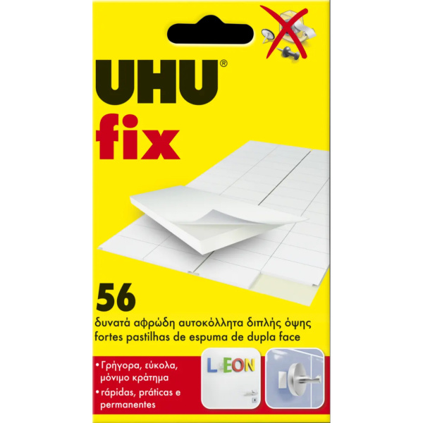 Αφρώδες Αυτοκόλλητα UHU Fix Διπλής Όψεως 33627