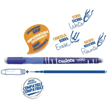 Στυλό Carioca Oops Erasable 43040 Μπλε 0.7mm που σβήνει