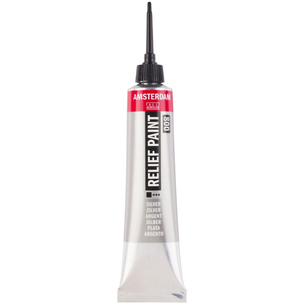 Amsterdam Περίγραμμα Ασημί 800 Relief Paint 20ml