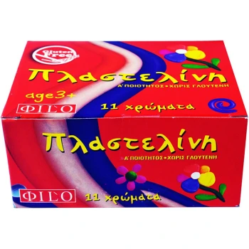 Πλαστελίνη Filo 11 χρώματα 500gr