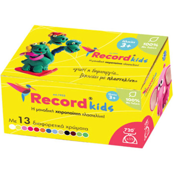 Πλαστελίνη Record Kids 13 χρώματα 720gr