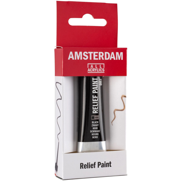 Amsterdam Περίγραμμα Black 700 Relief Paint 20ml