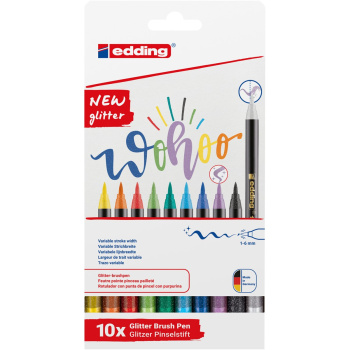 Edding 1340 Glitter 10 Μαρκαδόροι Brushpen πινέλο