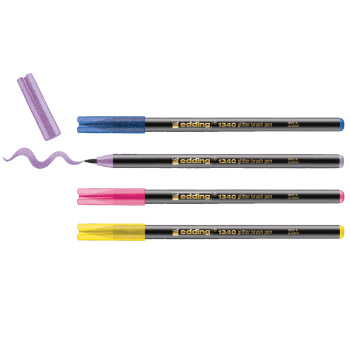 Edding 1340 Glitter 4 Μαρκαδόροι Brushpen πινέλο