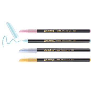 Μαρκαδόροι Edding 1200 glitter Set 4 χρώματα Pastel
