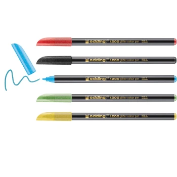 Μαρκαδόροι Edding 1200 glitter Set 5 χρώματα Basic