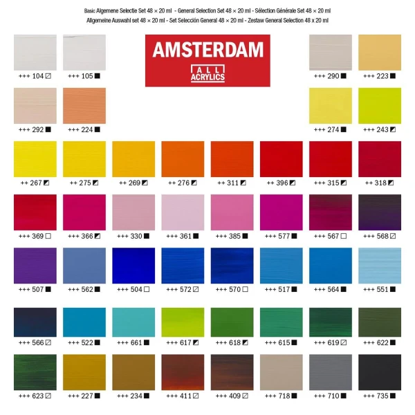 Ακρυλικά Amsterdam 20ml Σετ 48 χρωμάτων Royal Talens