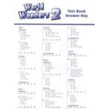 WORLD WONDERS 2 TEST ANSWER KEY - GORMLEY