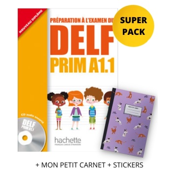 DELF PRIM A1.1 SUPER PACK (+ MON PETIT CARNET + STICKERS) -