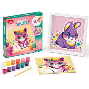 Περιεχόμενα Maped Creativ Ζωγραφική με αριθμούς Γάτα - Κουνέλι 907083