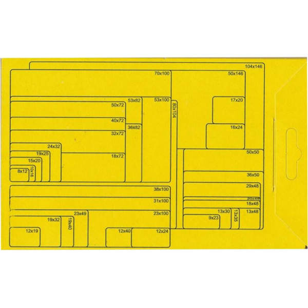 Ετικέτες αυτοκόλλητες Stef-Labels διαστάσεις