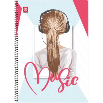 Σπιράλ 3 θεμάτων Special Trendy Music Α4 Τετράδιο 21x29cm