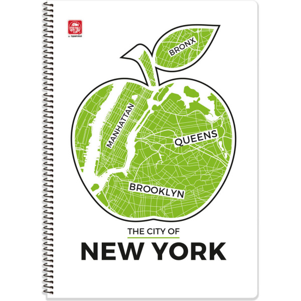 Σπιράλ 3 θεμάτων Special Trendy New York Α4 Τετράδιο 21x29cm