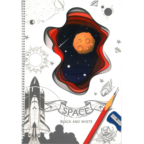 Σπιράλ 2 θεμάτων A4 Space Σελήνη