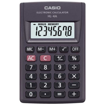 Casio HL-4A Αριθμομηχανή 8 ψηφίων μαύρη