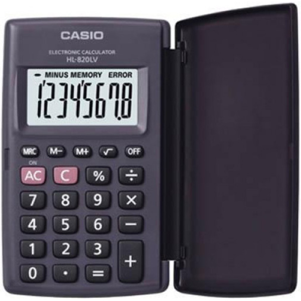 CASIO CALCULATOR 8 DIGITS HL-820LV BLACK