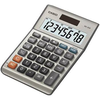 MS-80B CASIO 8 DIGITS CALCULATOR SILVER