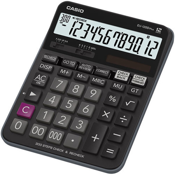 CASIO CALCULATOR 12 DIGITS DJ-120D BLACK