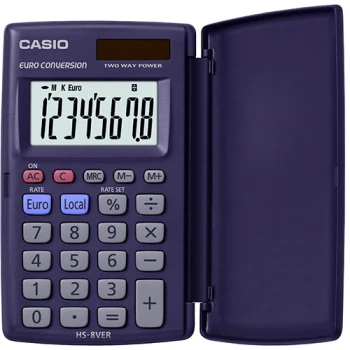 CASIO CALCULATOR 8 DIGITS HS-8VER BLACK