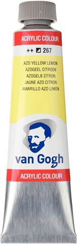 TALENS VAN GOGH 40ml ACRYLIC COLOUR AZO YELLOW LEMON Νο 267
