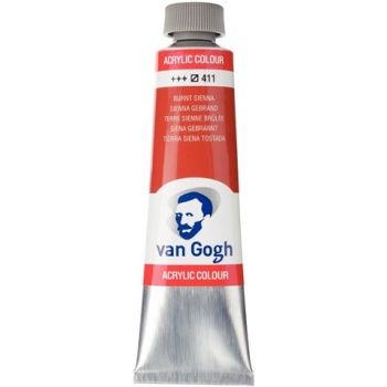 TALENS VAN GOGH 40ml ACRYLIC COLOUR BURNT SIENNA Νο 411