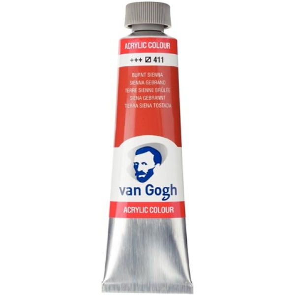 TALENS VAN GOGH 40ml ACRYLIC COLOUR BURNT SIENNA Νο 411