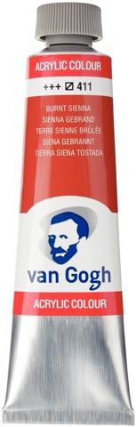 TALENS VAN GOGH 40ml ACRYLIC COLOUR BURNT SIENNA Νο 411