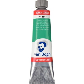 TALENS VAN GOGH 40ml ACRYLIC COLOUR EMERALD GREEN Νο 615