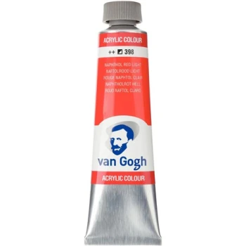 TALENS VAN GOGH 40ml ACRYLIC COLOUR NAPHTHOL RED LIGHT Νο 398
