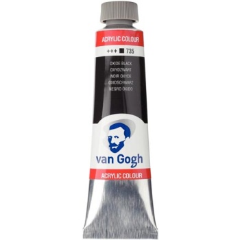 TALENS VAN GOGH 40ml ACRYLIC COLOUR OXIDE BLACK Νο 735