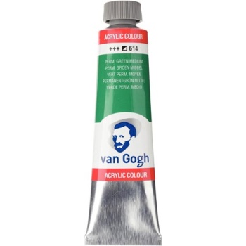 TALENS VAN GOGH 40ml ACRYLIC COLOUR PERMANENT GREEN MEDIUM Νο 614